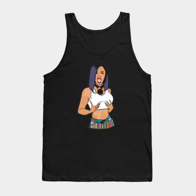 CARDI BOOBS Tank Top by weenoliumco